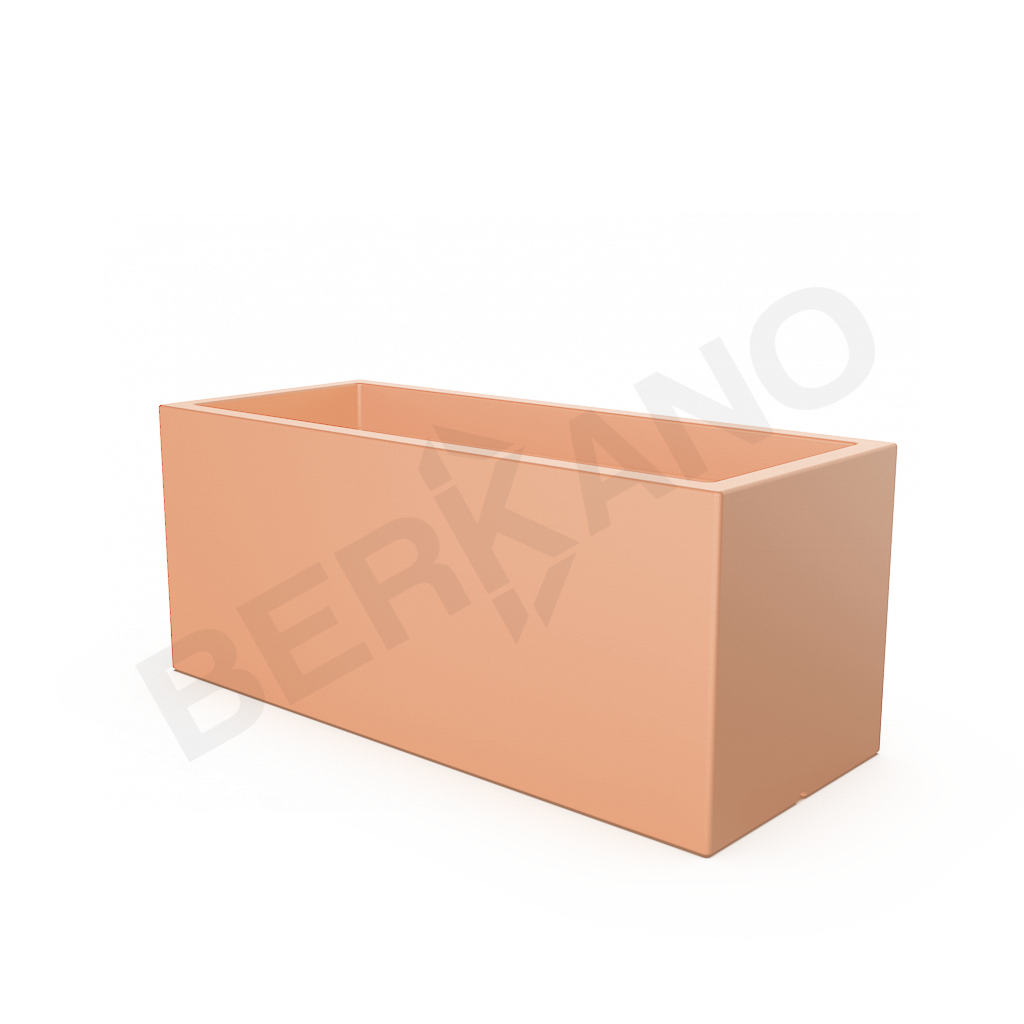 Кашпо Cubric 120*50 терракотового цвета - фото 1