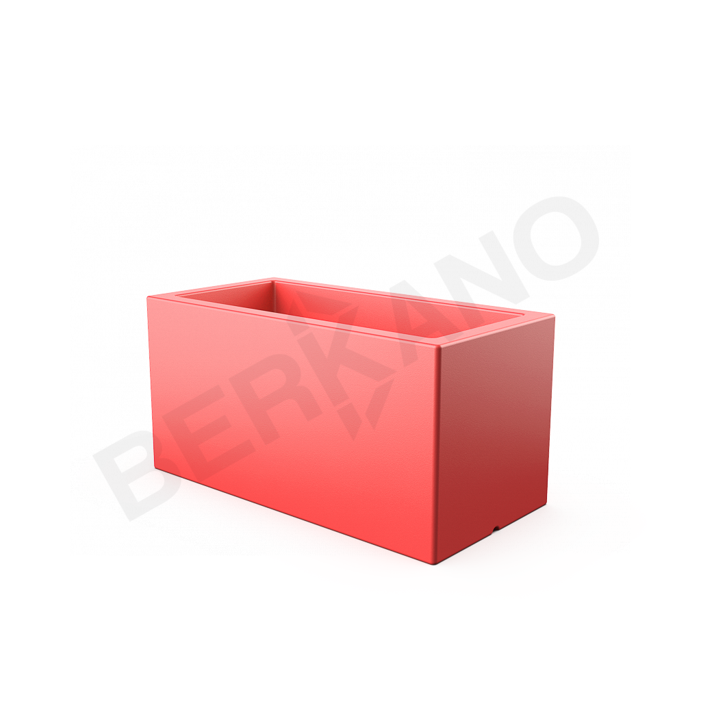 Кашпо Cubric 40*100 DB красного цвета - фото 1