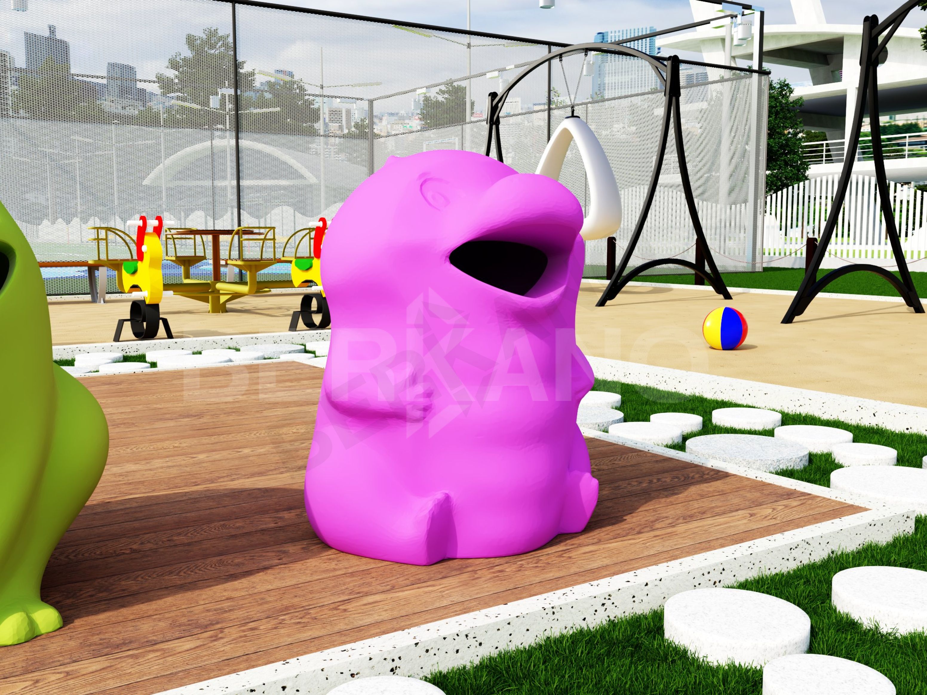 Урна детская BERKANO Croc синего цвета - фото 4