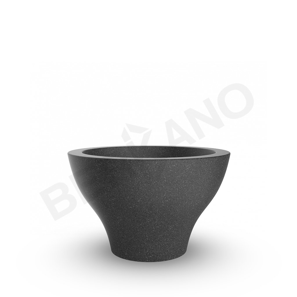 Кашпо Vetro 40 DB цвета черный гранит - фото 1