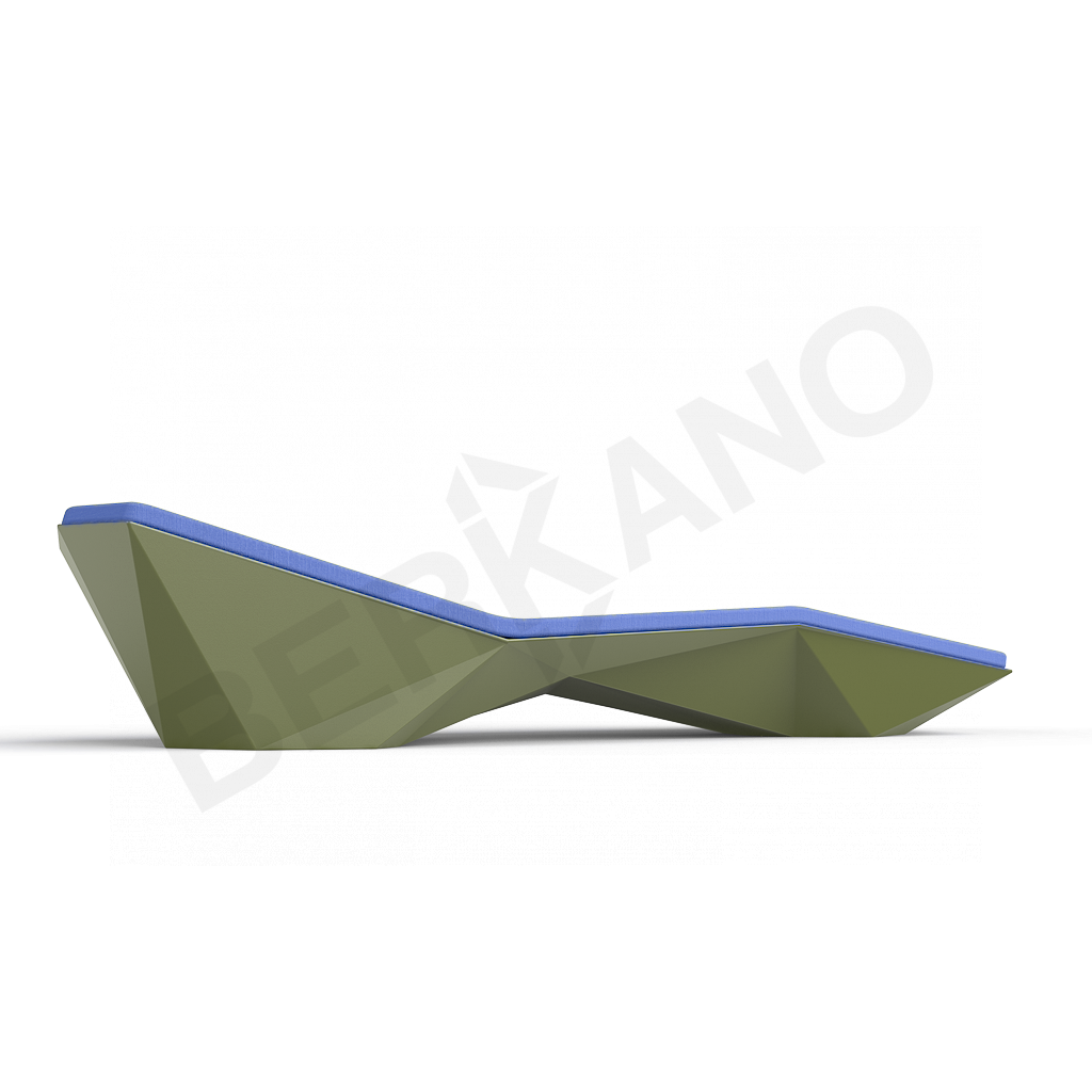 Шезлонг Quaro с подушками темно-зеленого цвета / аксессуар темно-синего цвета - фото 2