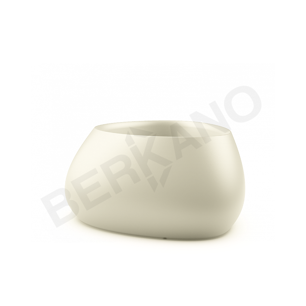 Кашпо Bend 60 бежевого цвета - фото 1