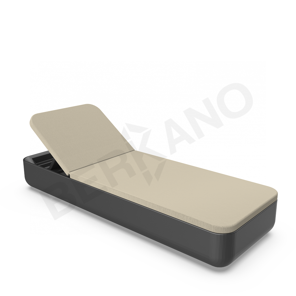 Шезлонг Grace черного цвета / аксессуар бежевого цвета - фото 1