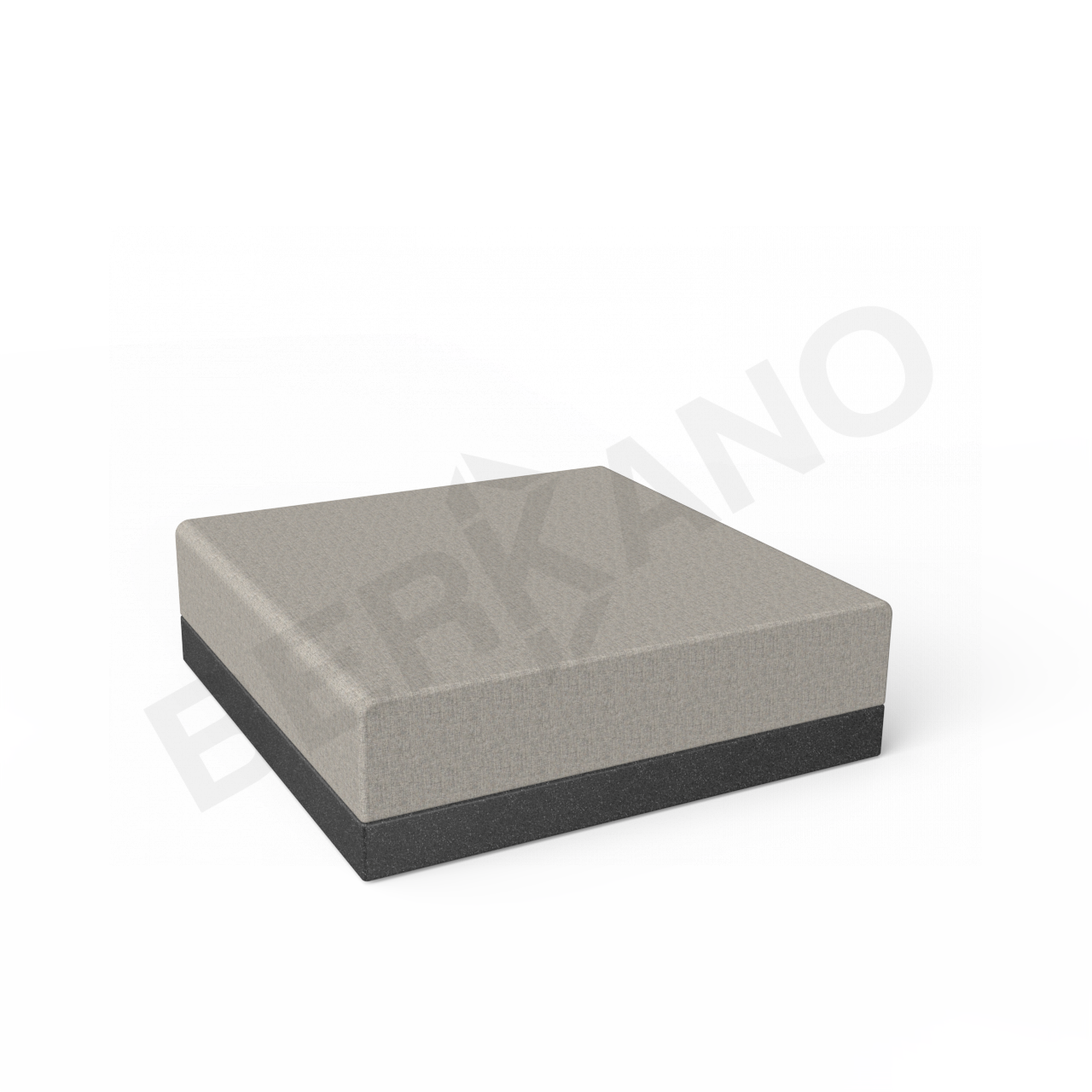 Пуф Quarter modular с подушками цвета черный гранит / аксессуар Light grey - фото 1