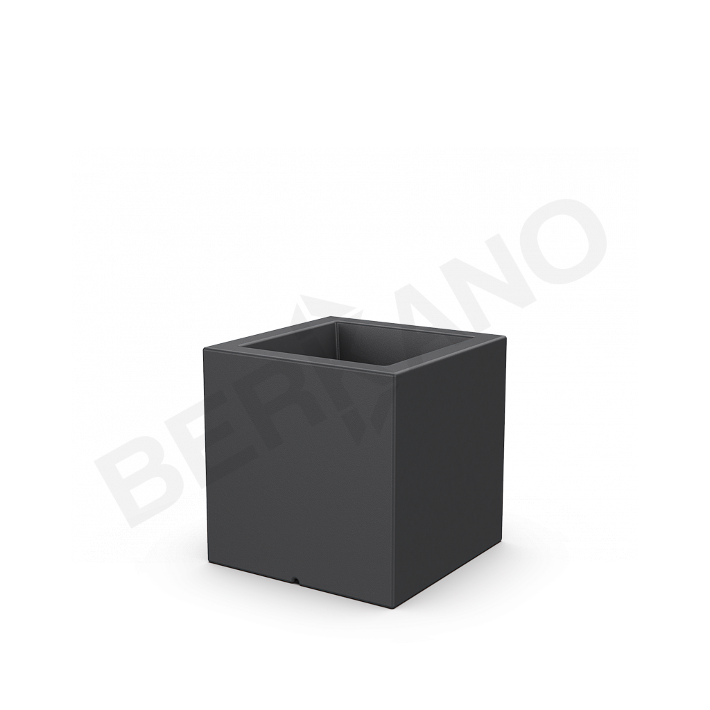Кашпо Quarter 40 DB графитового цвета - фото 1