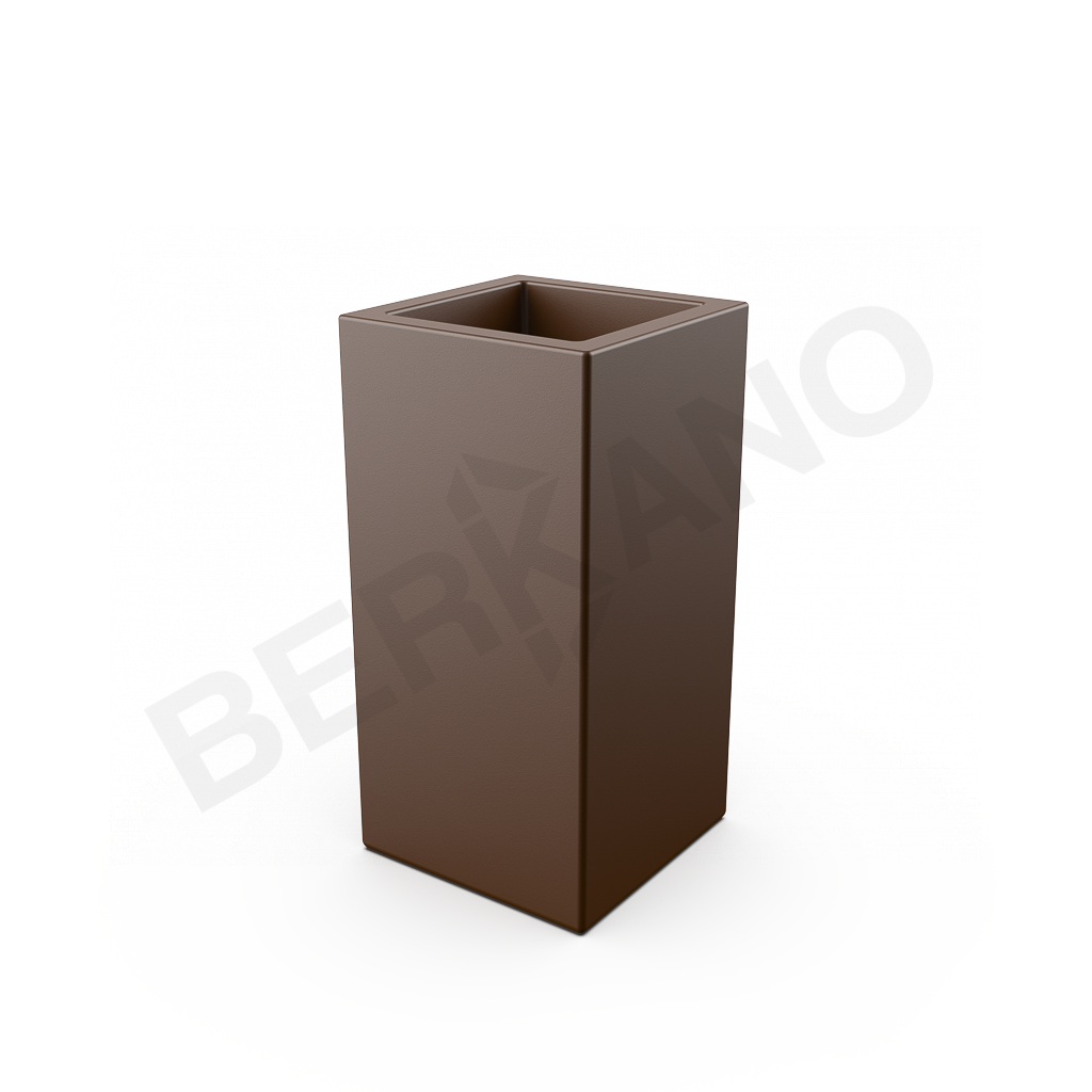 Кашпо Cubric 40*80 DB коричневого цвета - фото 1