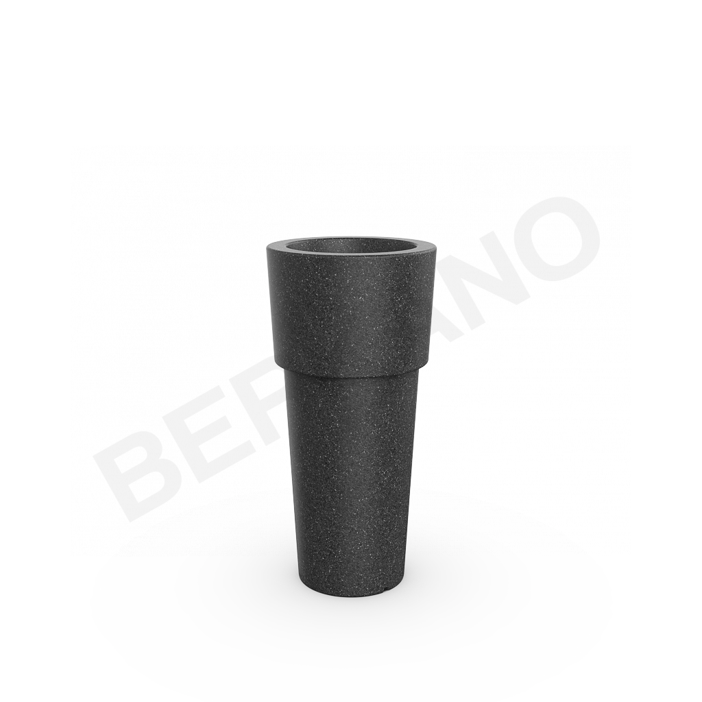 Кашпо Ray 80 DB цвета черный гранит - фото 1
