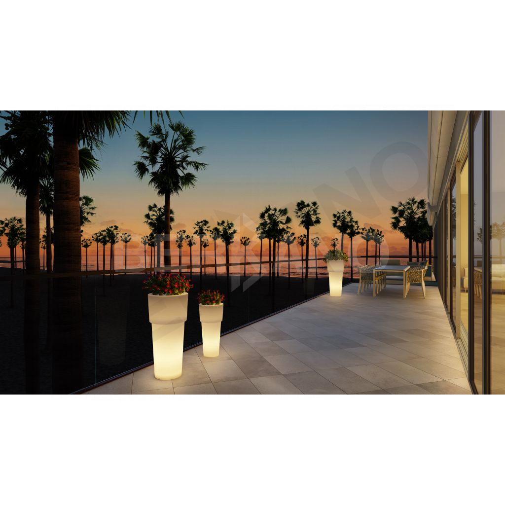 Кашпо Ray 60 DB желтого цвета - фото 3