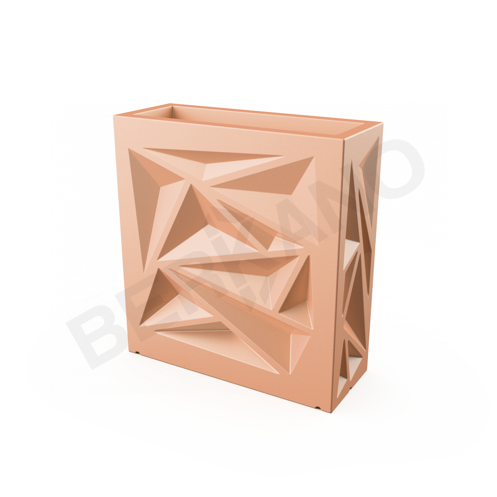 Кашпо Icelandic Square DB терракотового цвета - фото 1