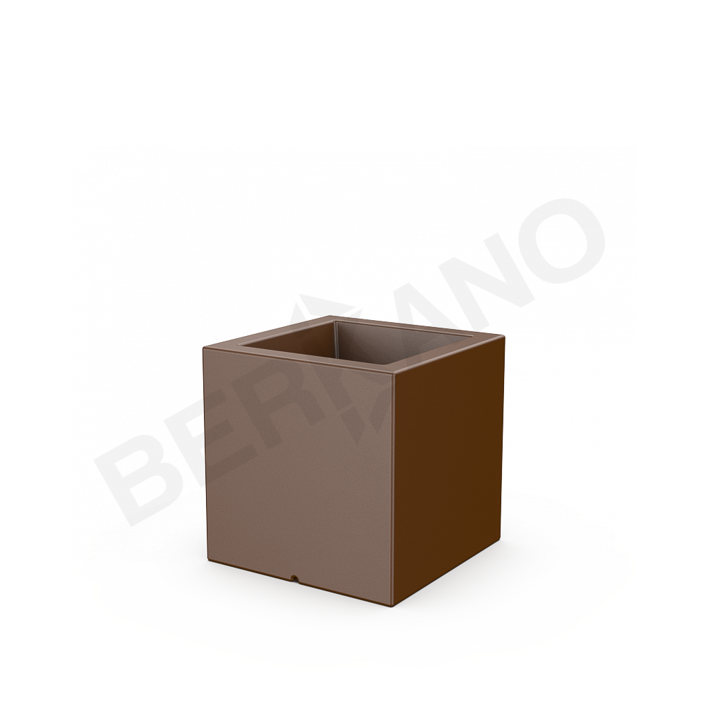 Кашпо Quarter 40 DB коричневого цвета - фото 1