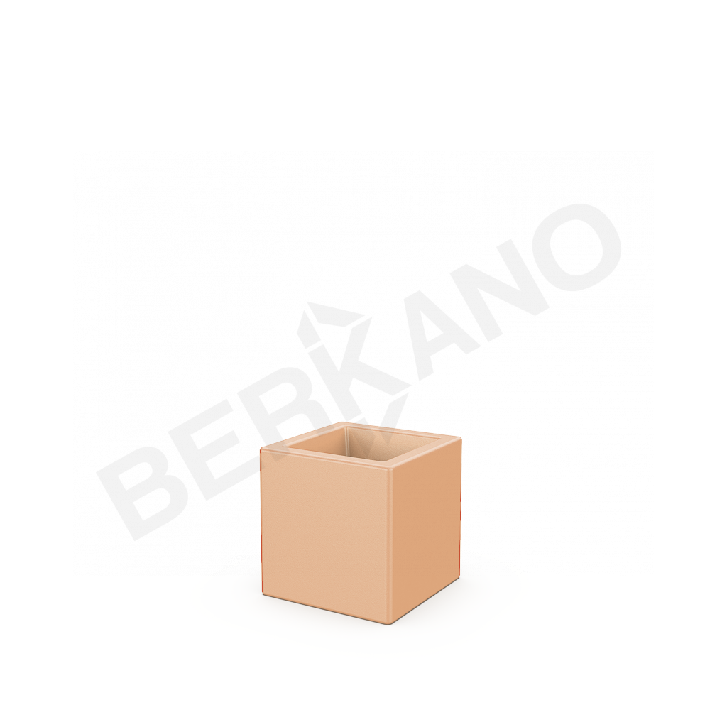 Кашпо Quarter 25 DB терракотового цвета - фото 1
