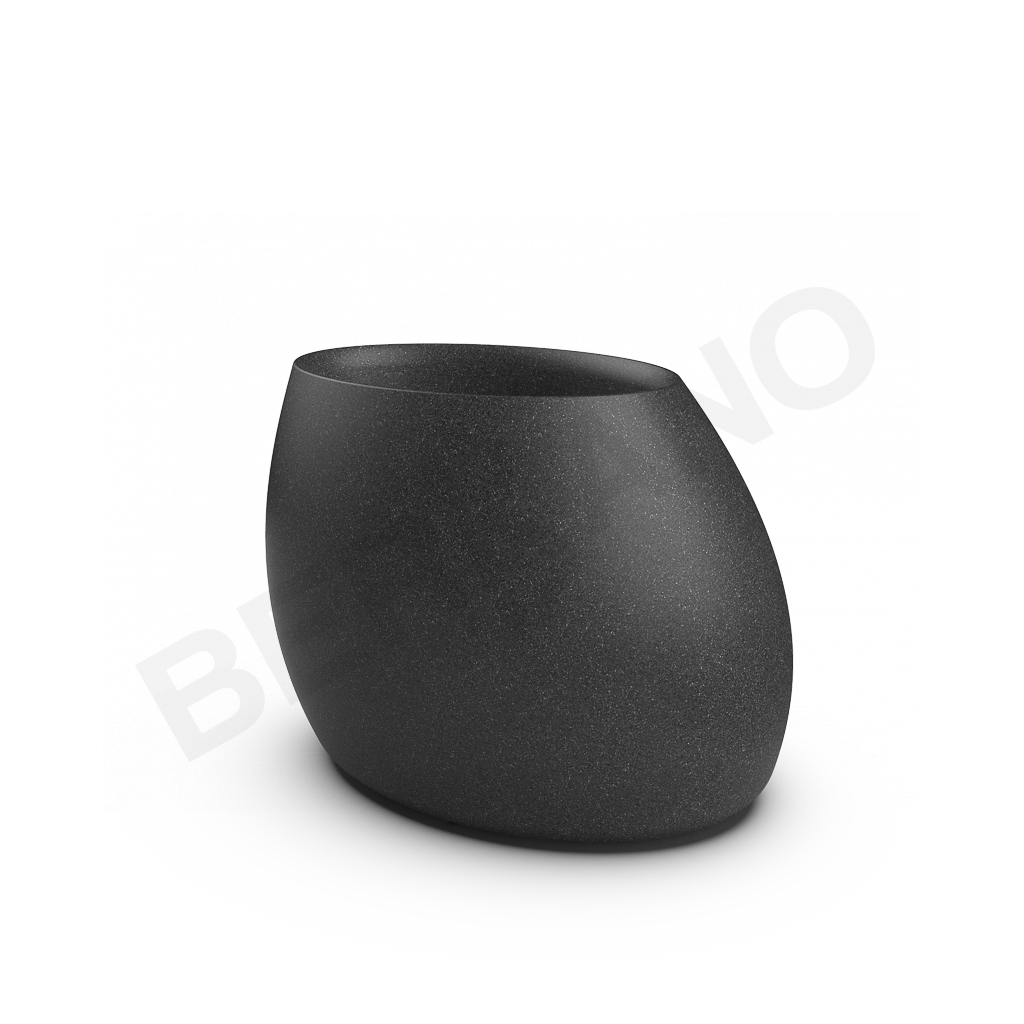 Кашпо Bend 80 DB цвета черный гранит - фото 1