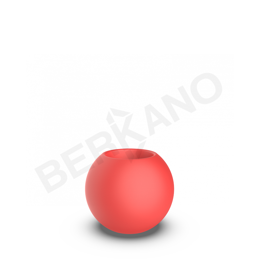 Кашпо Terra 40 красного цвета - фото 1