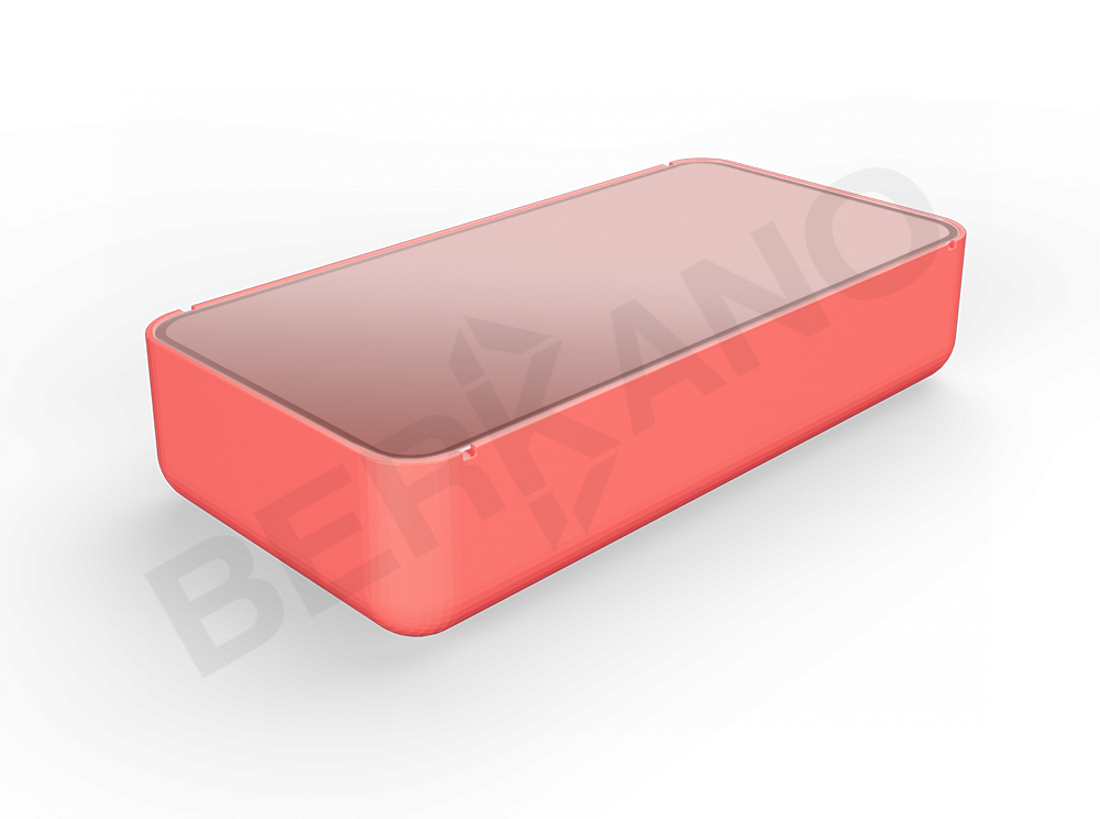 Стол Grace средний со стеклом красного цвета - фото 1