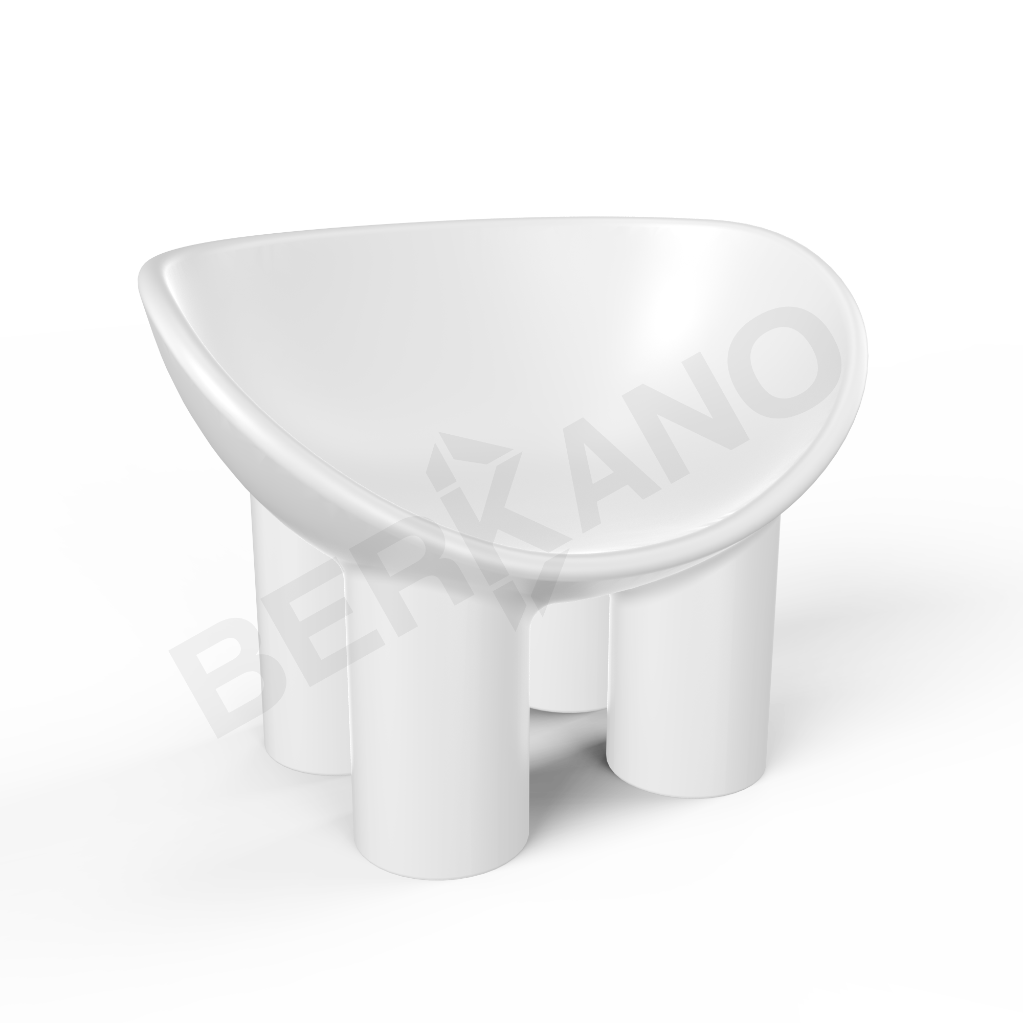 Кресло SLON белого цвета