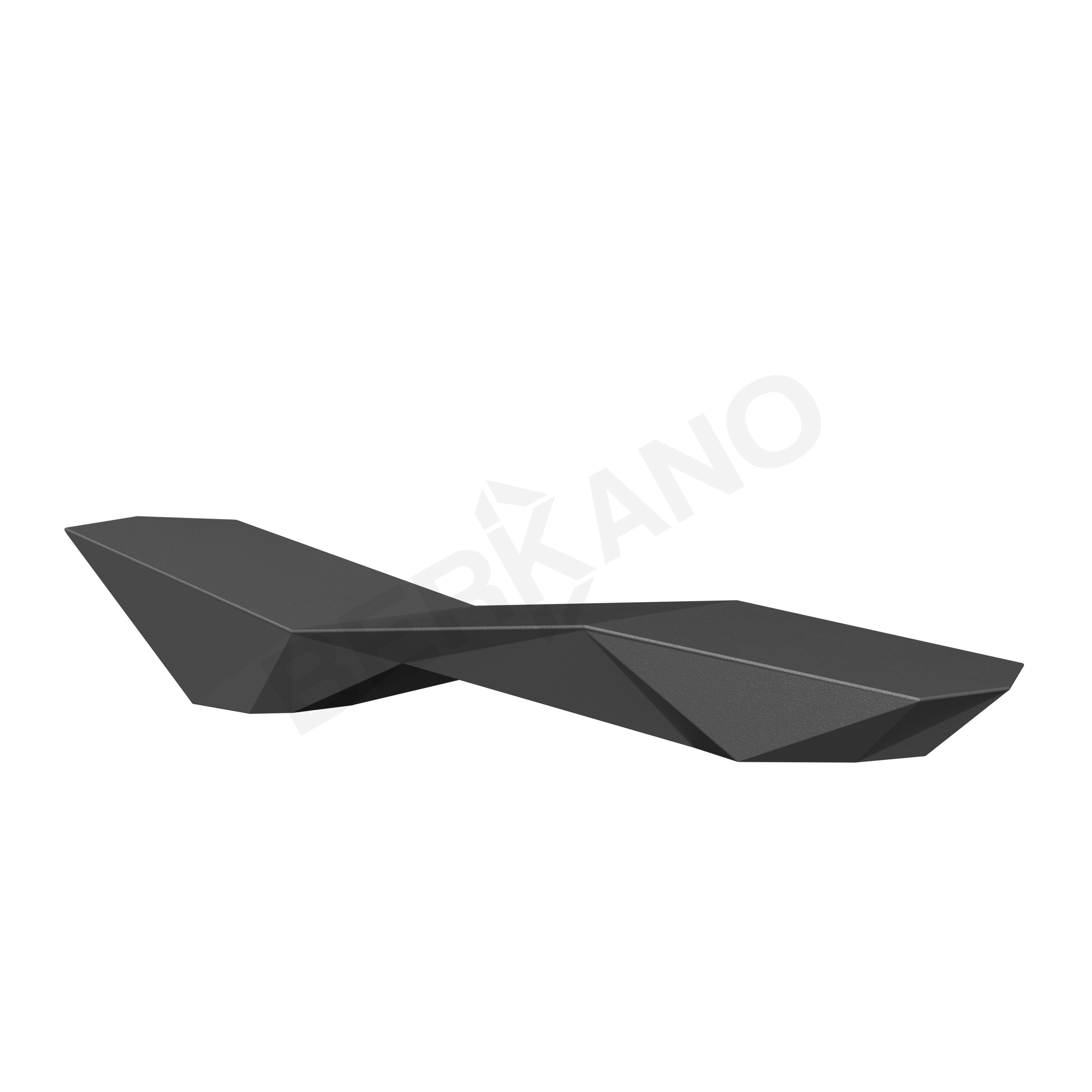 Шезлонг Quaro без подушек черного цвета - фото 1