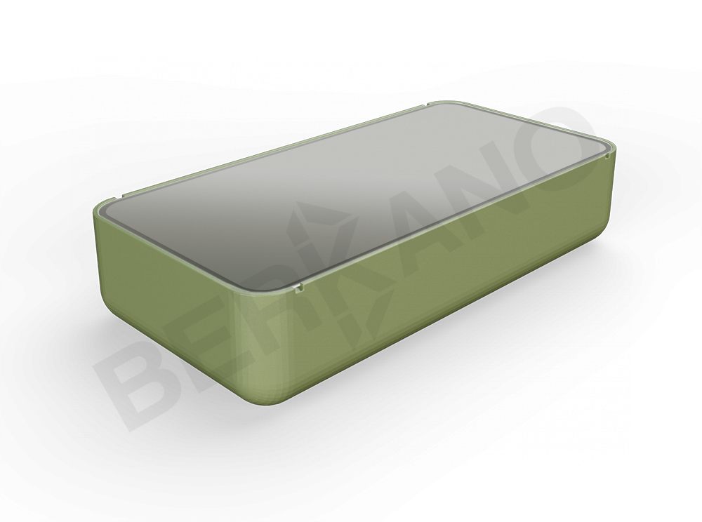 Стол Grace средний со стеклом темно-зеленого цвета - фото 1