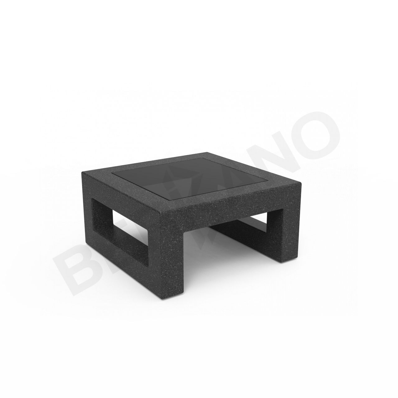 Стол Quarter lounge со стеклом цвета черный гранит - фото 1
