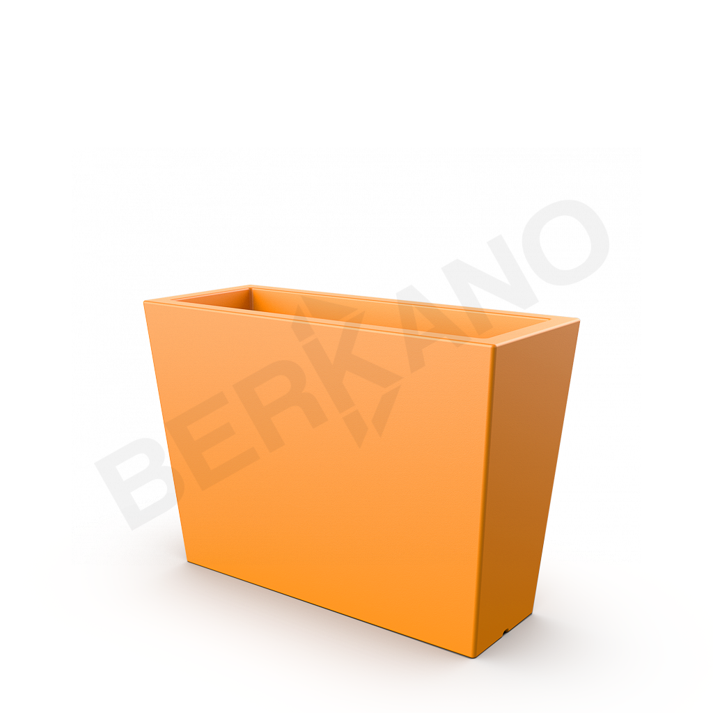 Кашпо Trapezio 70H DB оранжевого цвета - фото 1