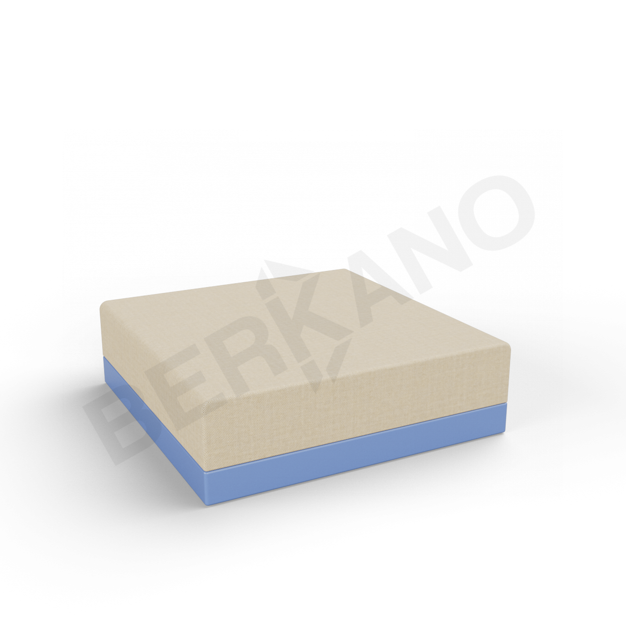 Пуф Quarter modular с подушками синего цвета / аксессуар бежевого цвета - фото 1