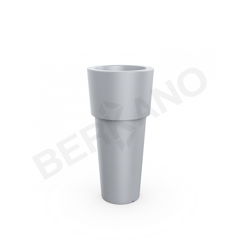 Кашпо Ray 100 серого цвета - фото 1