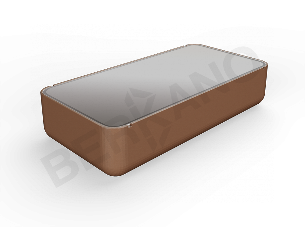 Стол Grace средний со стеклом коричневого цвета - фото 1