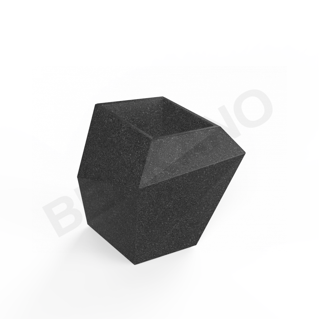 Кашпо Quaro M DB цвета черный гранит - фото 1