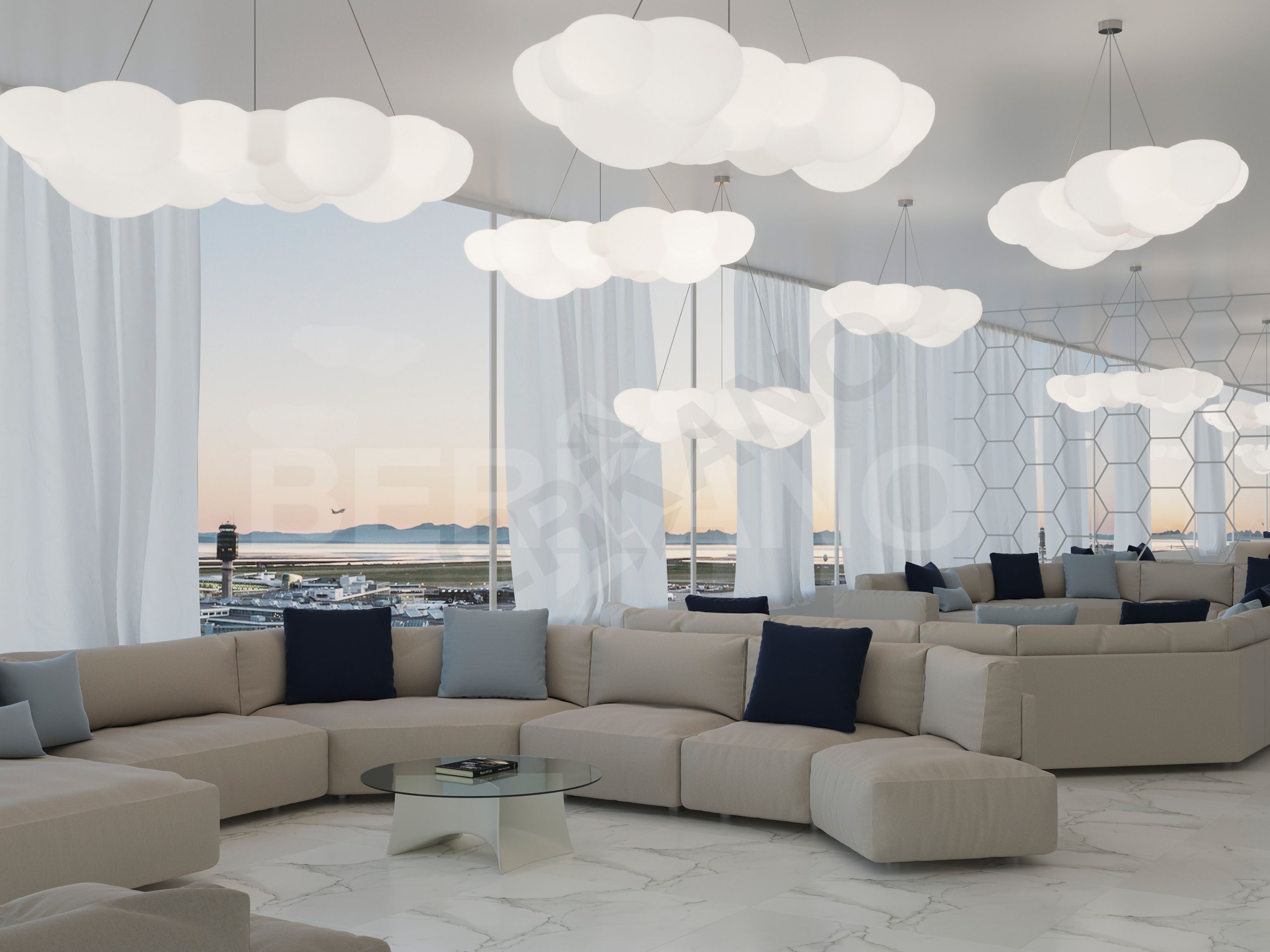 Люстра Cloud белого цвета - фото 2