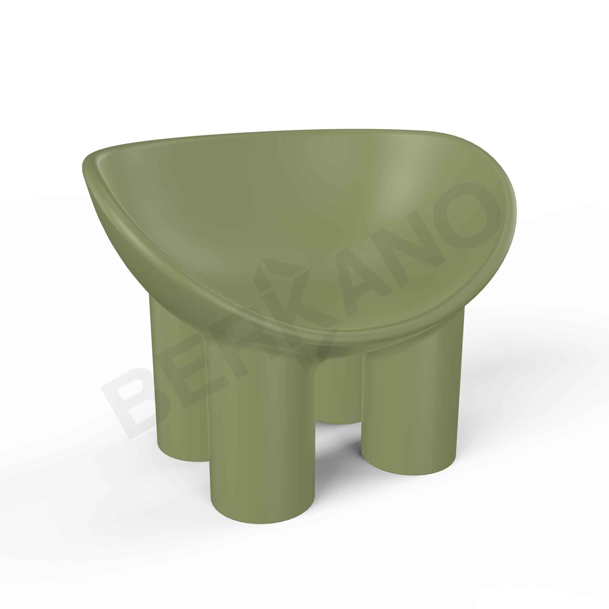 Кресло SLON темно-зеленого цвета - фото 1