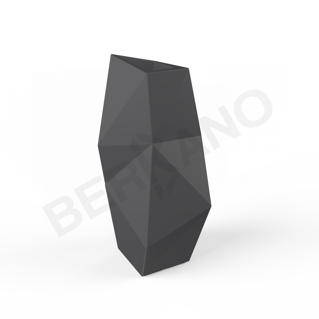 Кашпо Quaro L графитового цвета - фото 1