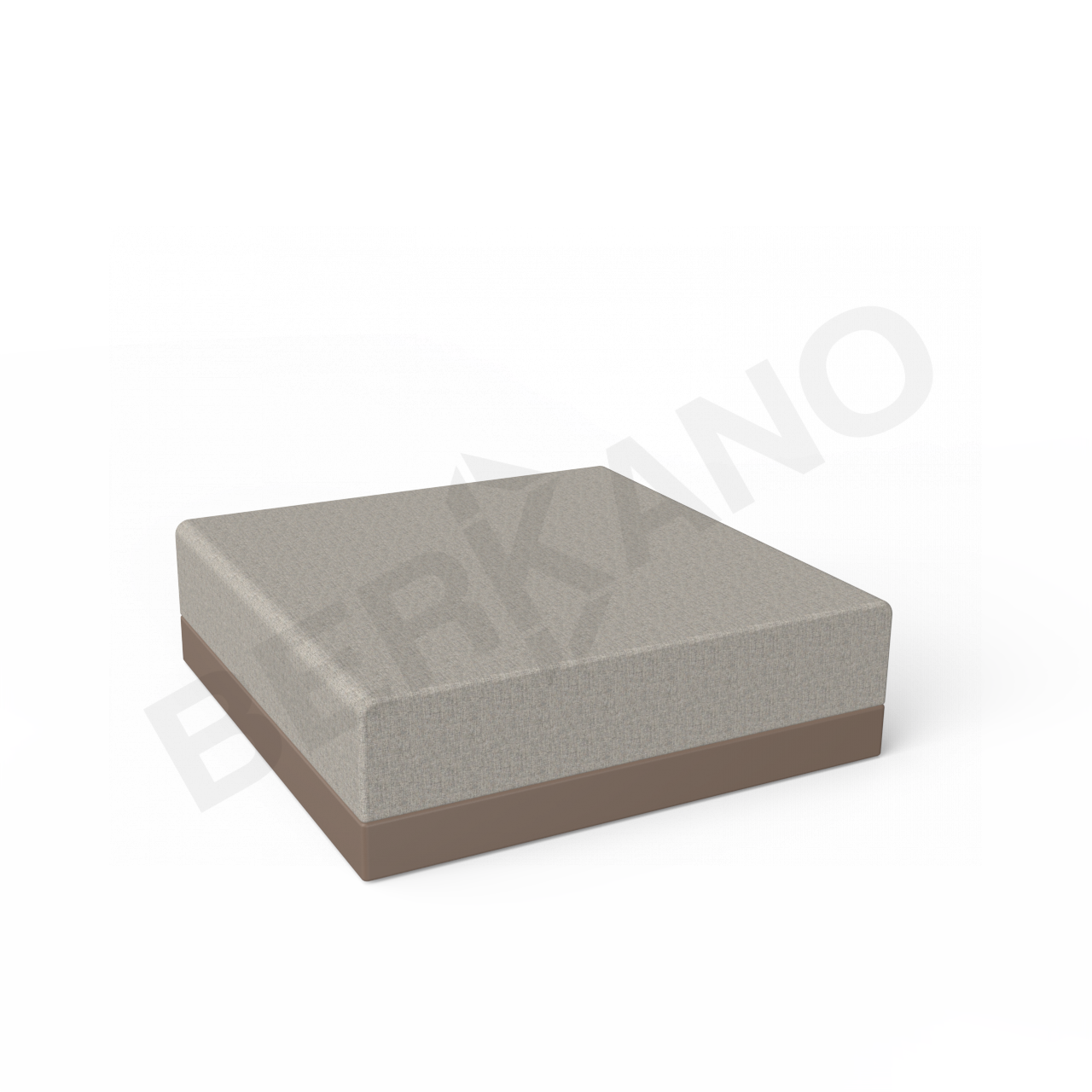 Пуф Quarter modular с подушками кофейного цвета / аксессуар Light grey - фото 1