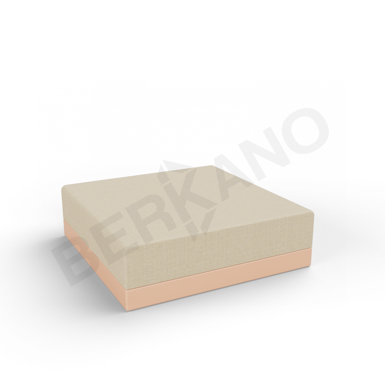 Пуф Quarter modular с подушками терракотового цвета / аксессуар бежевого цвета - фото 1