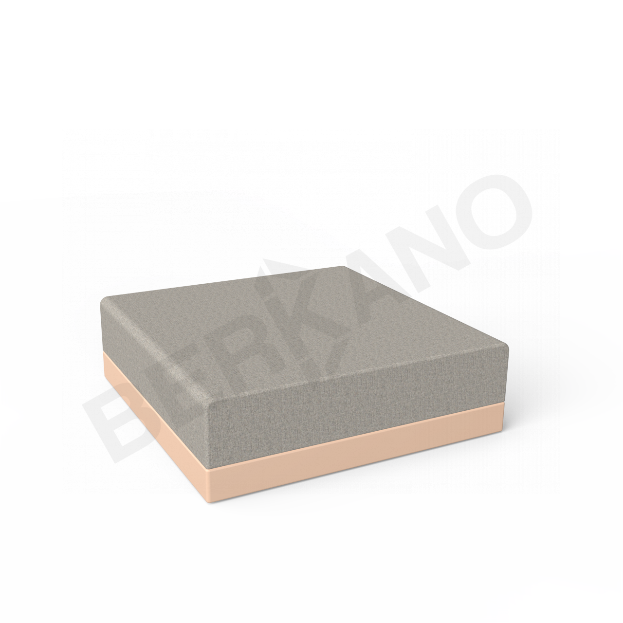 Пуф Quarter modular с подушками терракотового цвета / аксессуар Light grey - фото 1