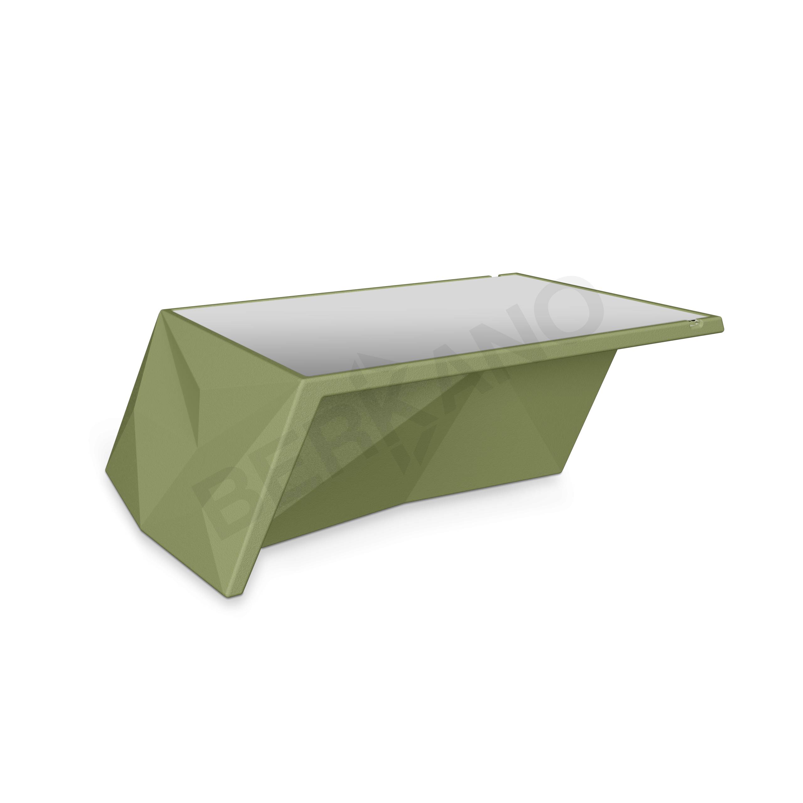 Стол Quaro со стеклом темно-зеленого цвета - фото 1