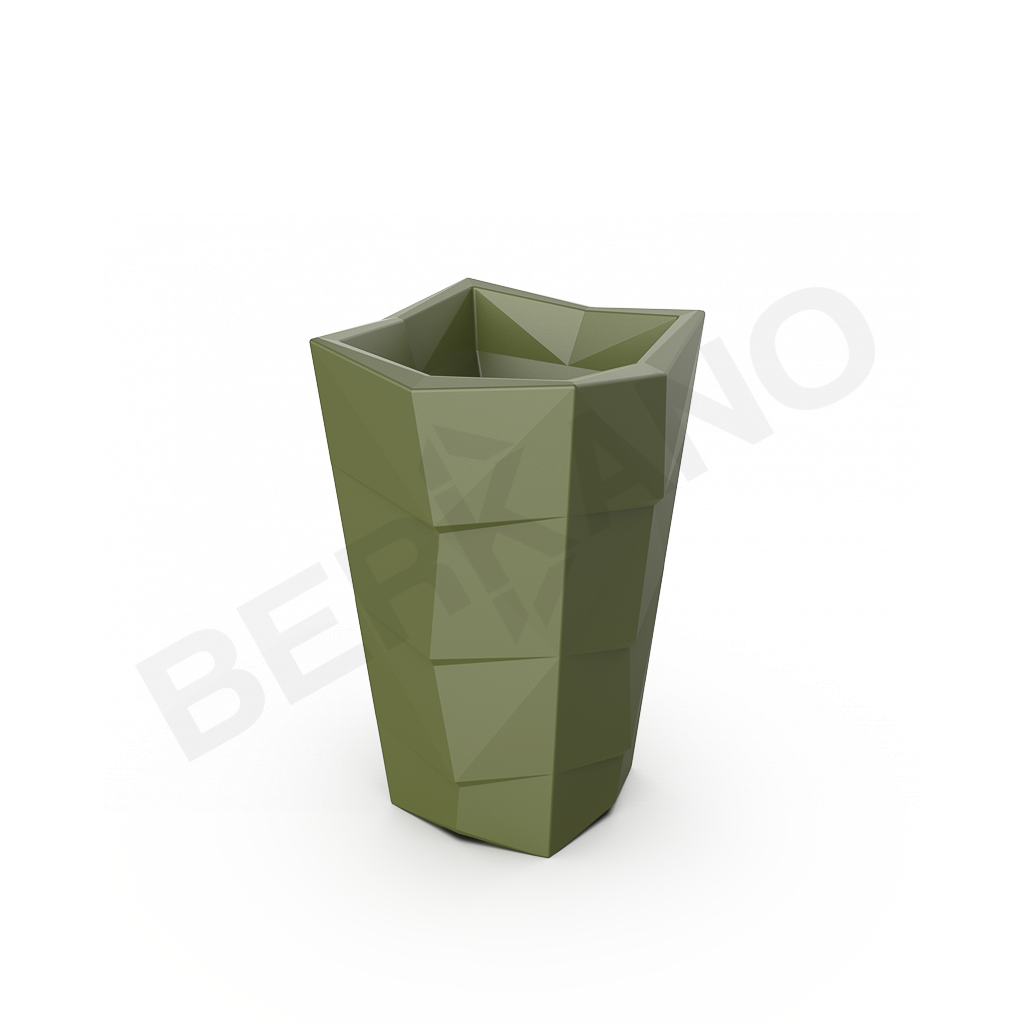 Кашпо Agava 85 DB темно-зеленого цвета - фото 1