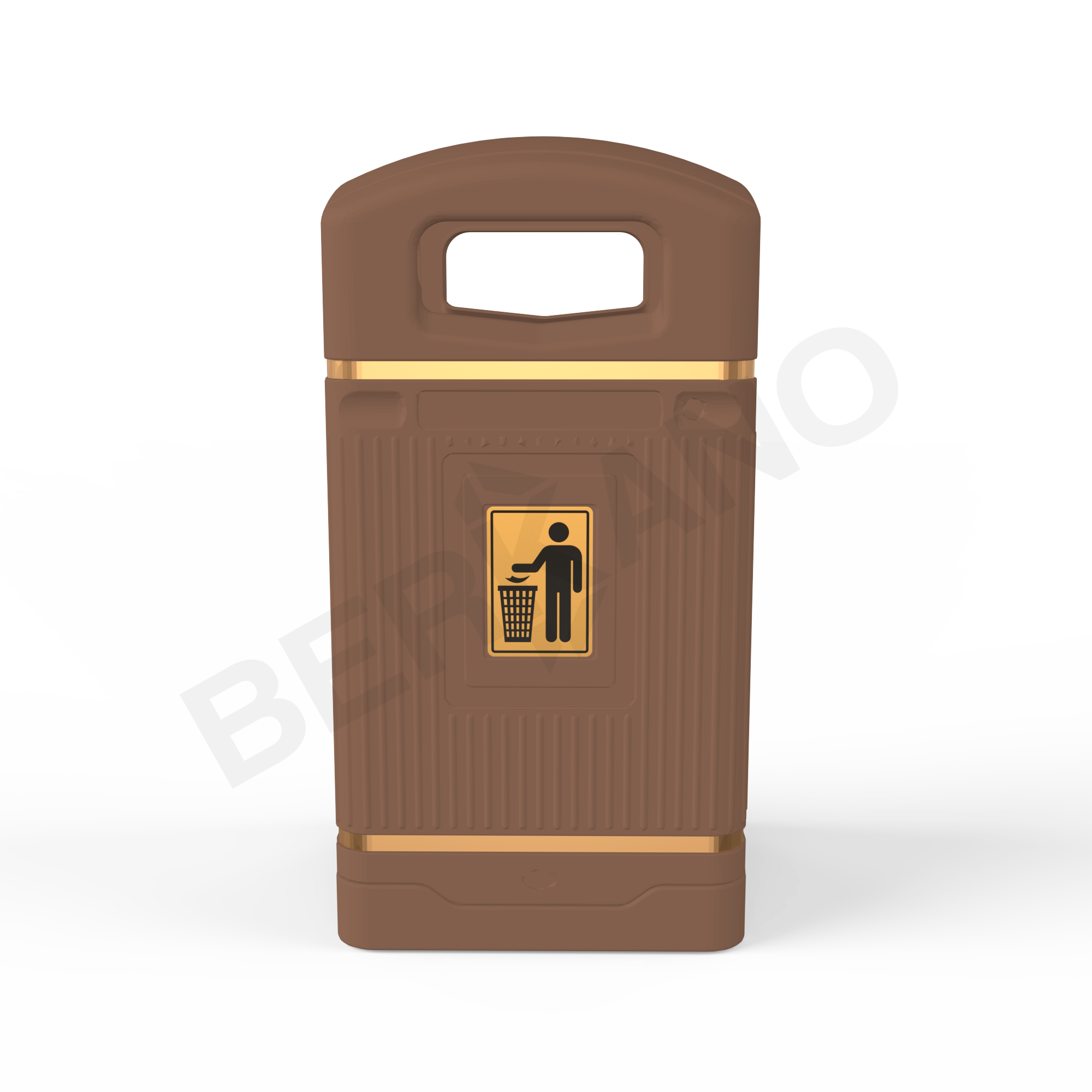 Урна квадратная BERKANO коричневого цвета - фото 1