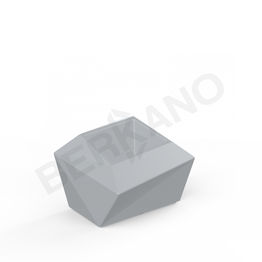 Кашпо Quaro S серого цвета - фото 1