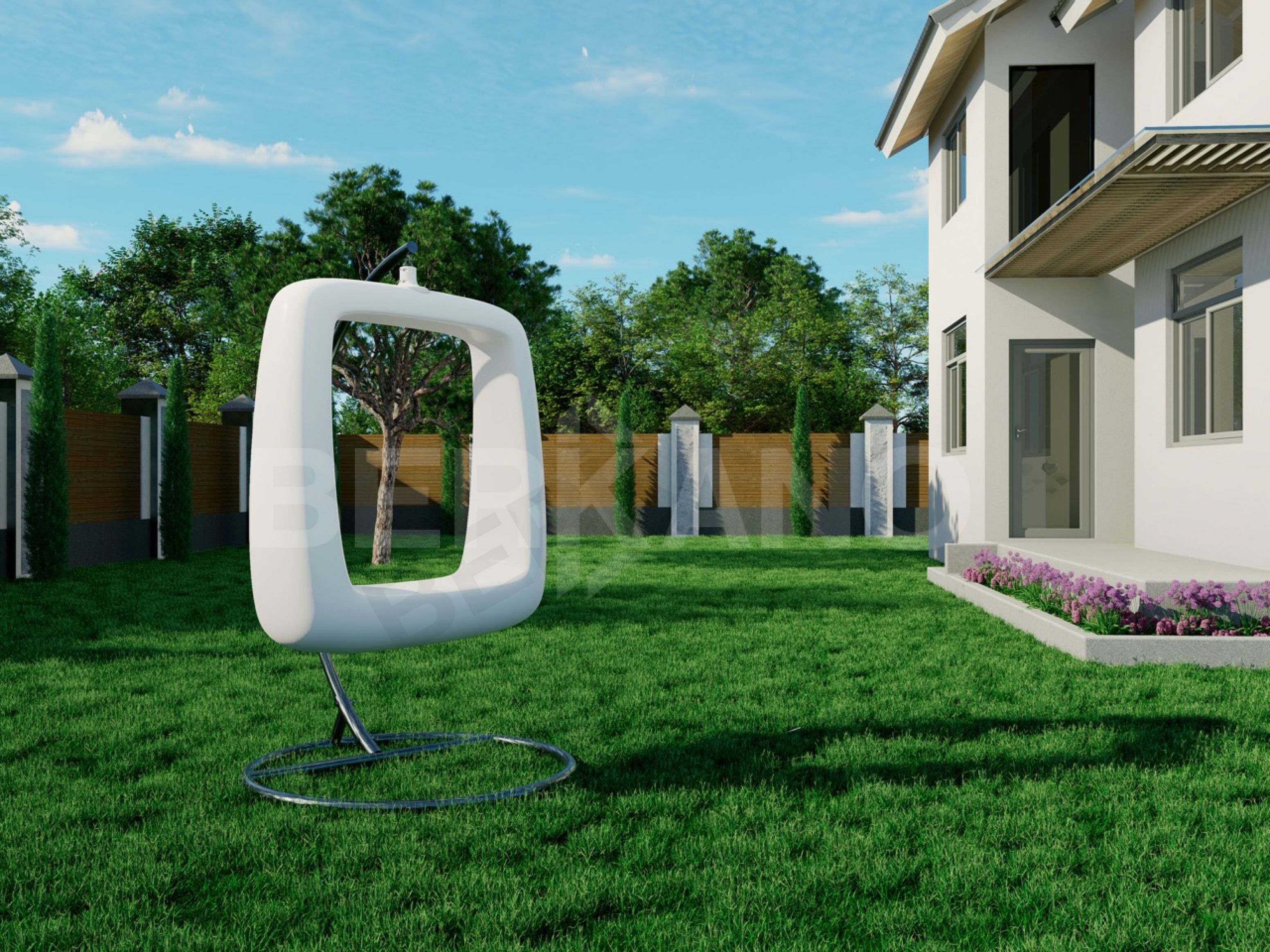 Арт-объект Moon Square темно-зеленого цвета - фото 4