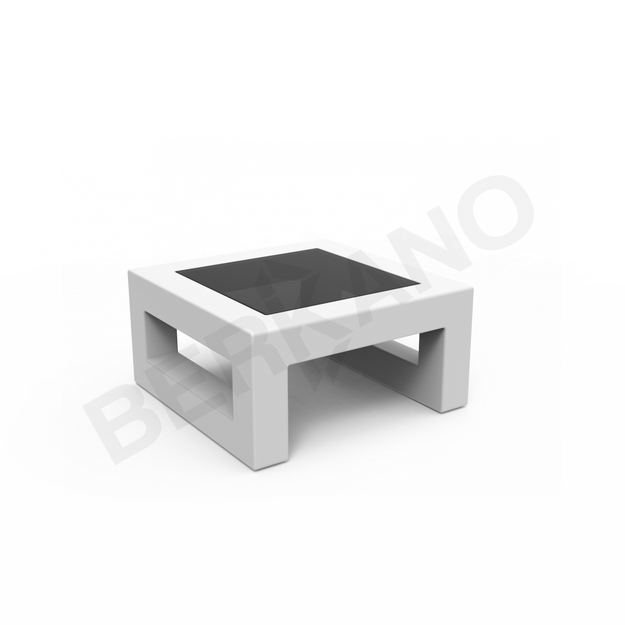 Стол Quarter lounge со стеклом белого цвета