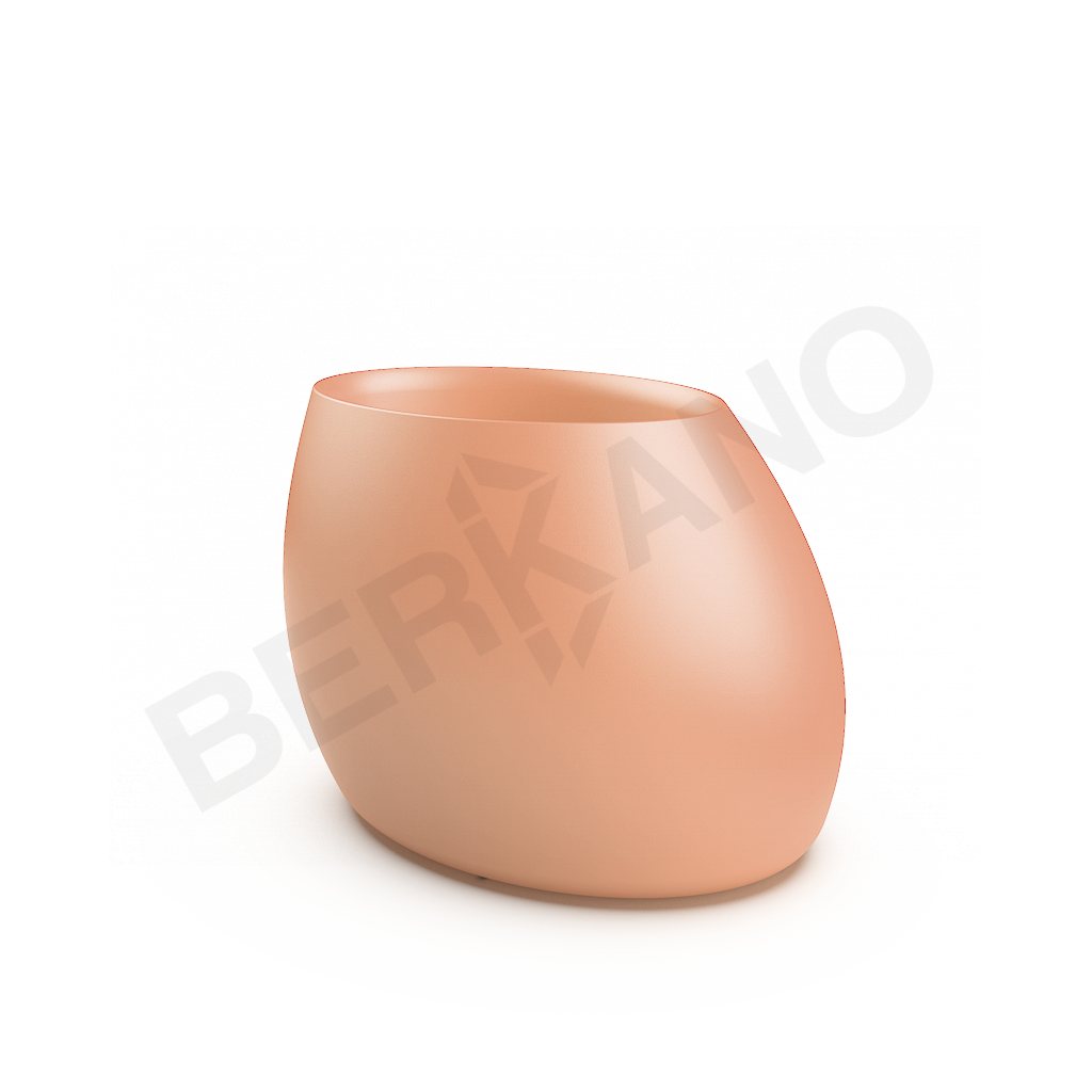 Кашпо Bend 80 терракотового цвета - фото 1