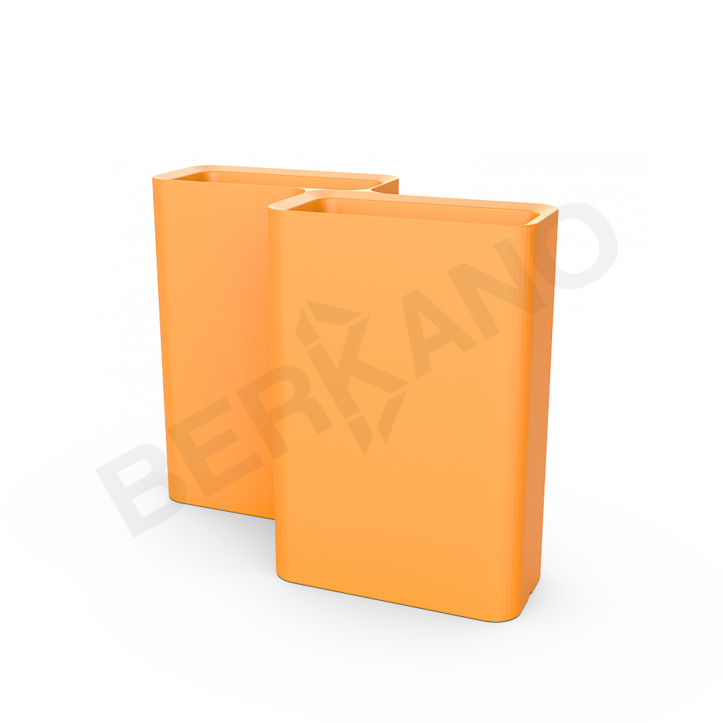 Кашпо Vittorio 80 D оранжевого цвета - фото 1