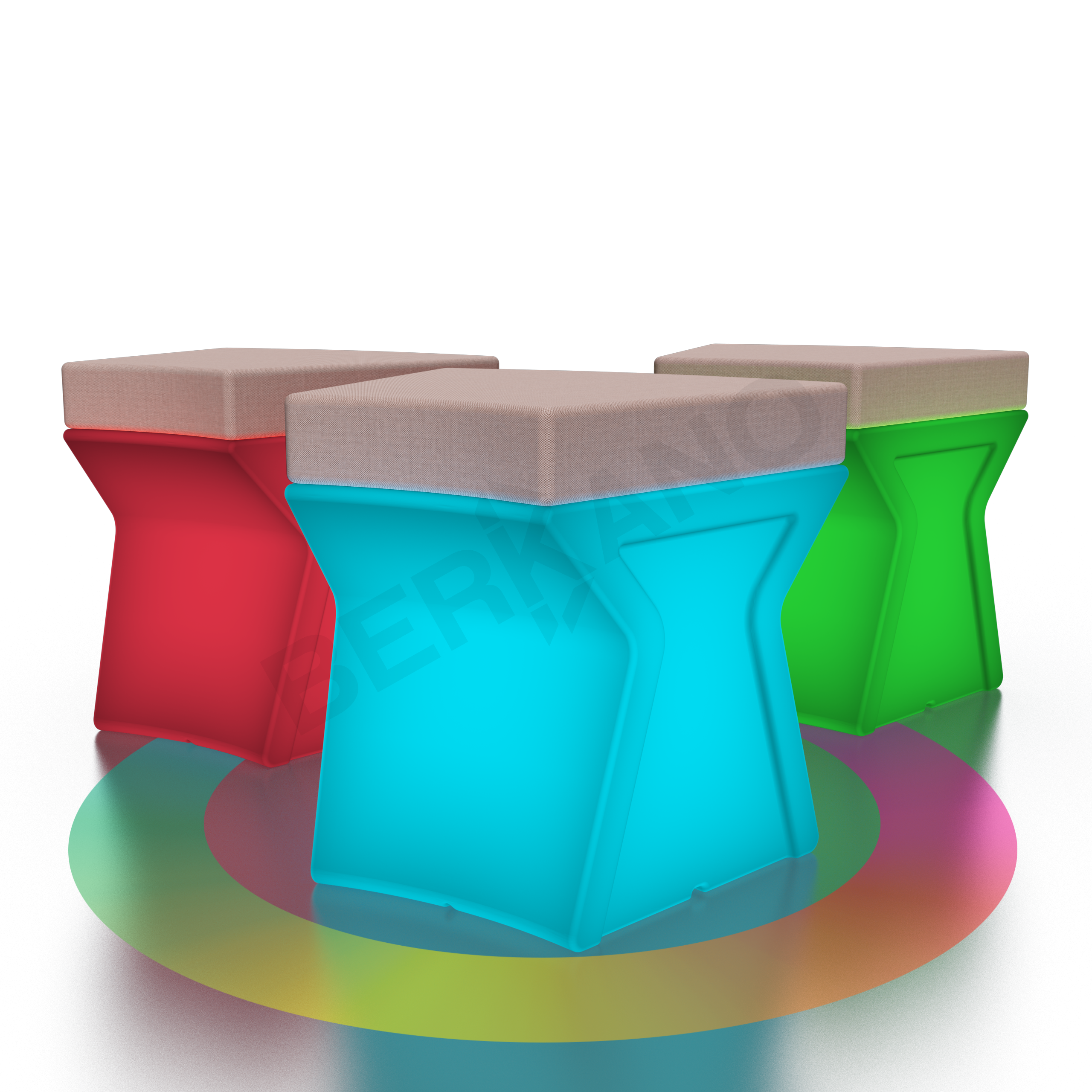 Скамейка X-seat Arc S Snow White RGB ACC подсветка перезаряжаемая / Cappuccino - фото 1