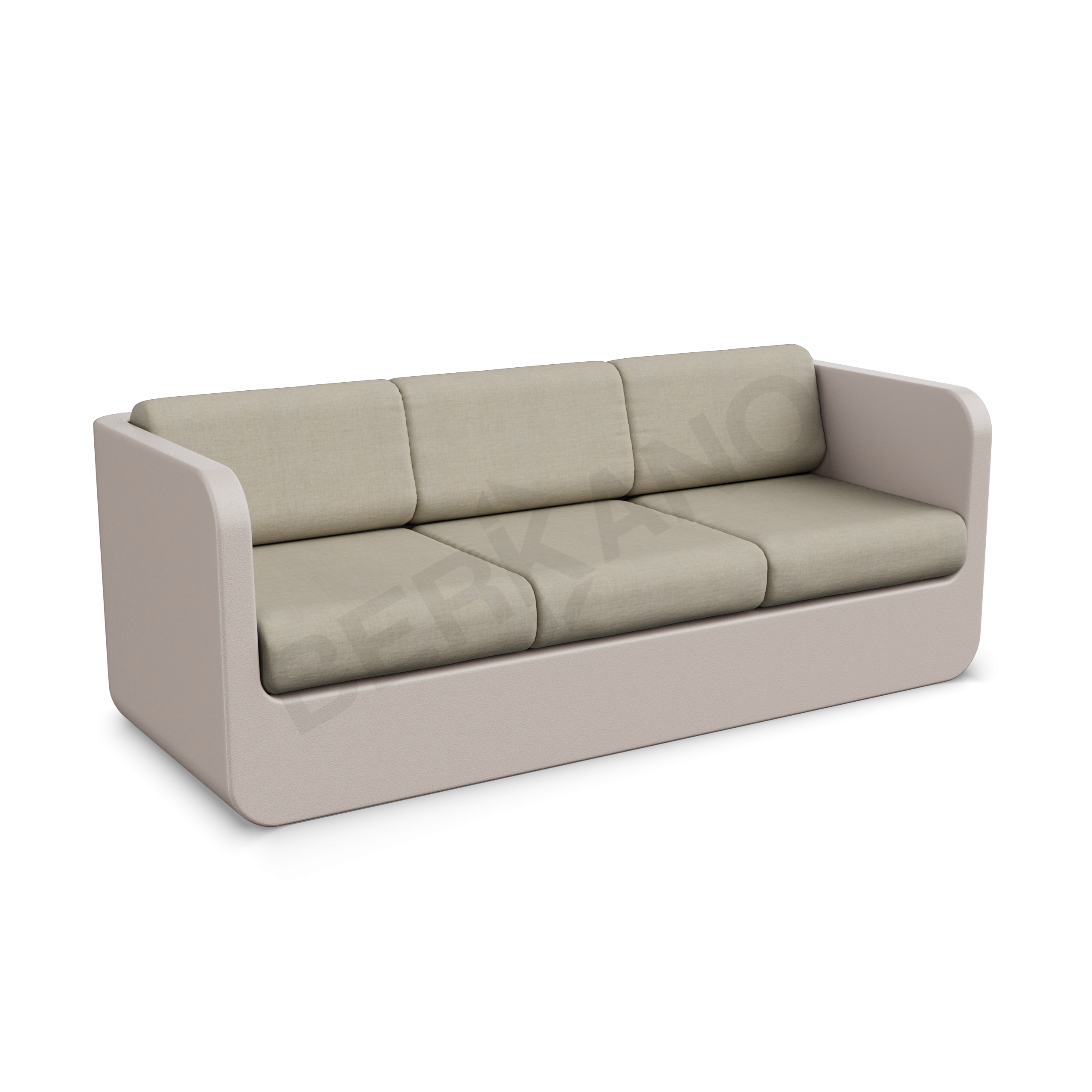 Диван Grace с подушками кофейного цвета / аксессуар бежевого цвета - фото 1