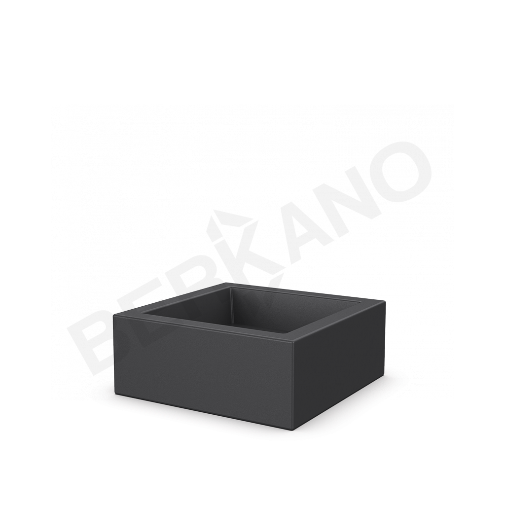 Кашпо Quarter 20 DB графитового цвета - фото 1