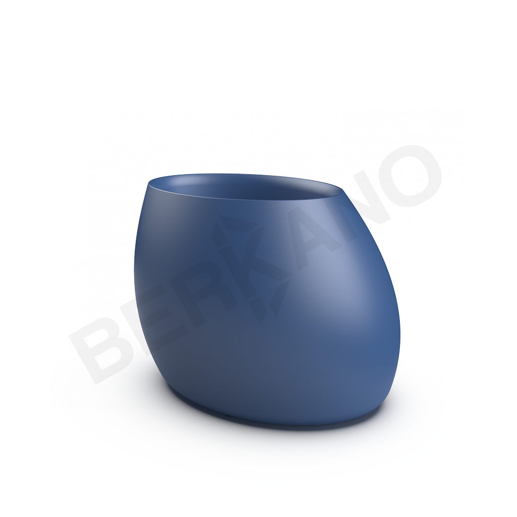 Кашпо Bend 80 синего цвета - фото 1