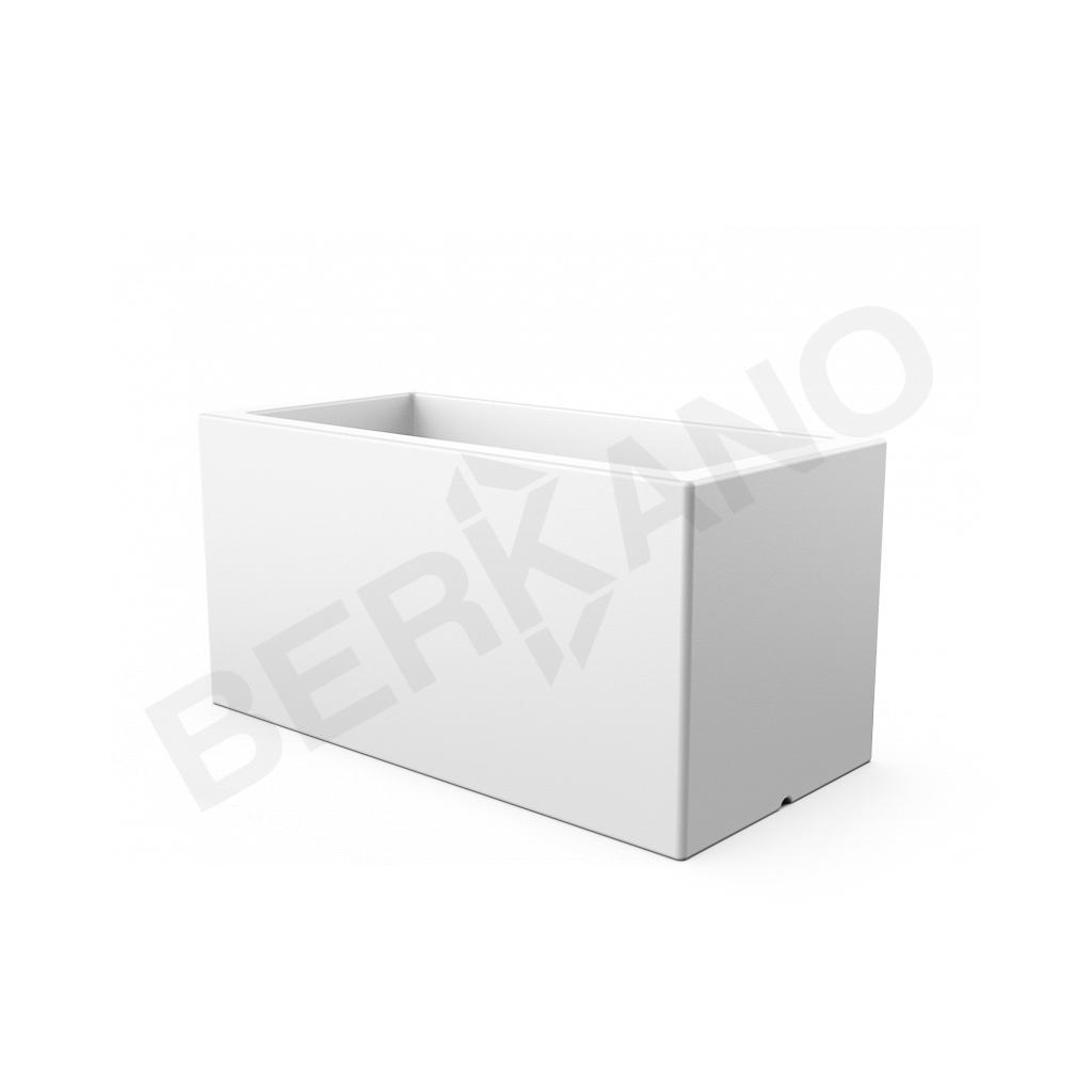 Кашпо Cubric 80*40 белого цвета