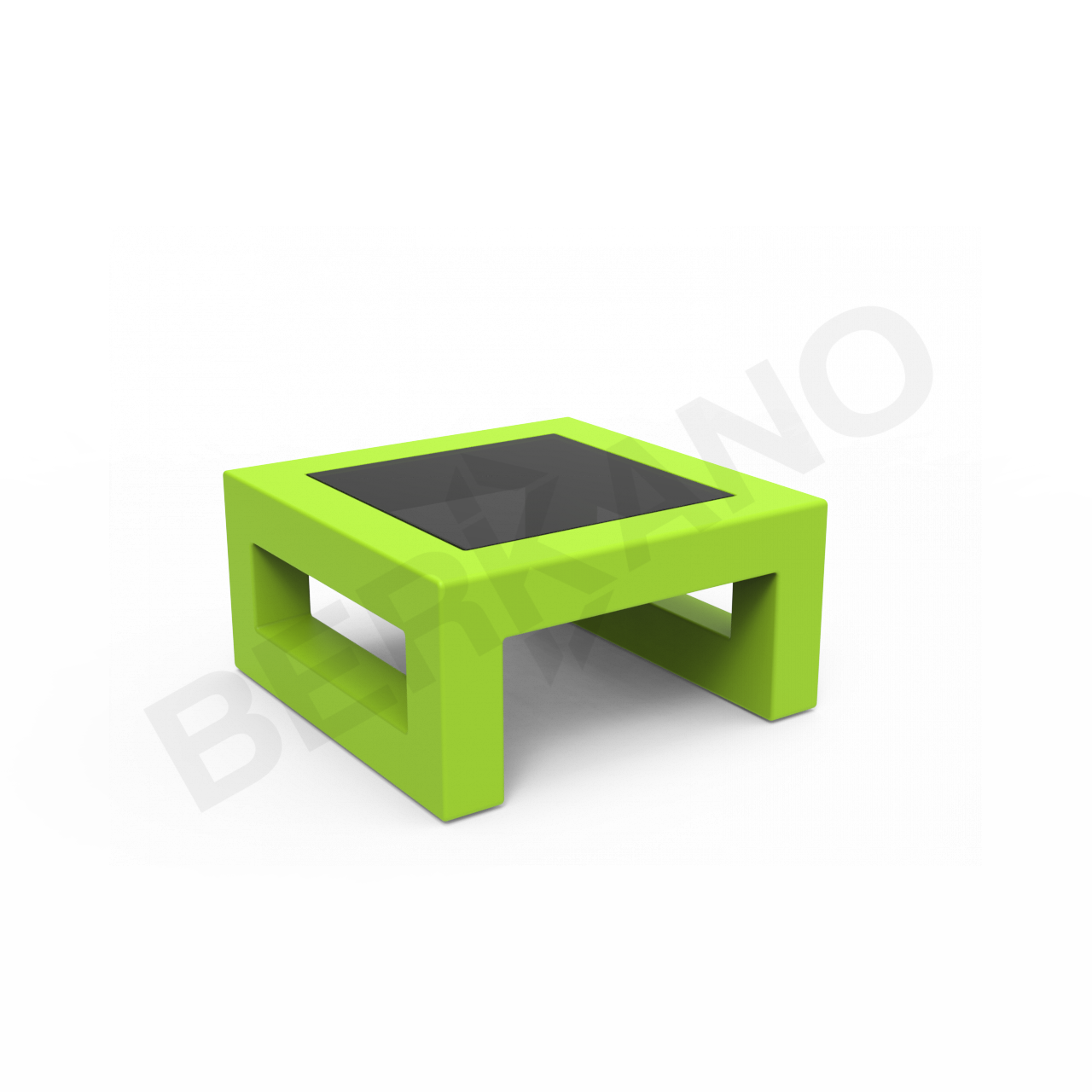 Стол Quarter lounge со стеклом зеленого цвета - фото 1