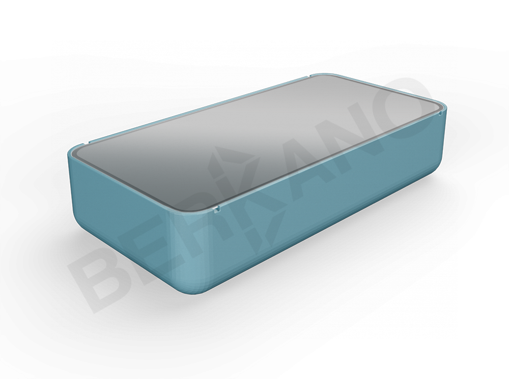 Стол Grace средний со стеклом бирюзового цвета - фото 1