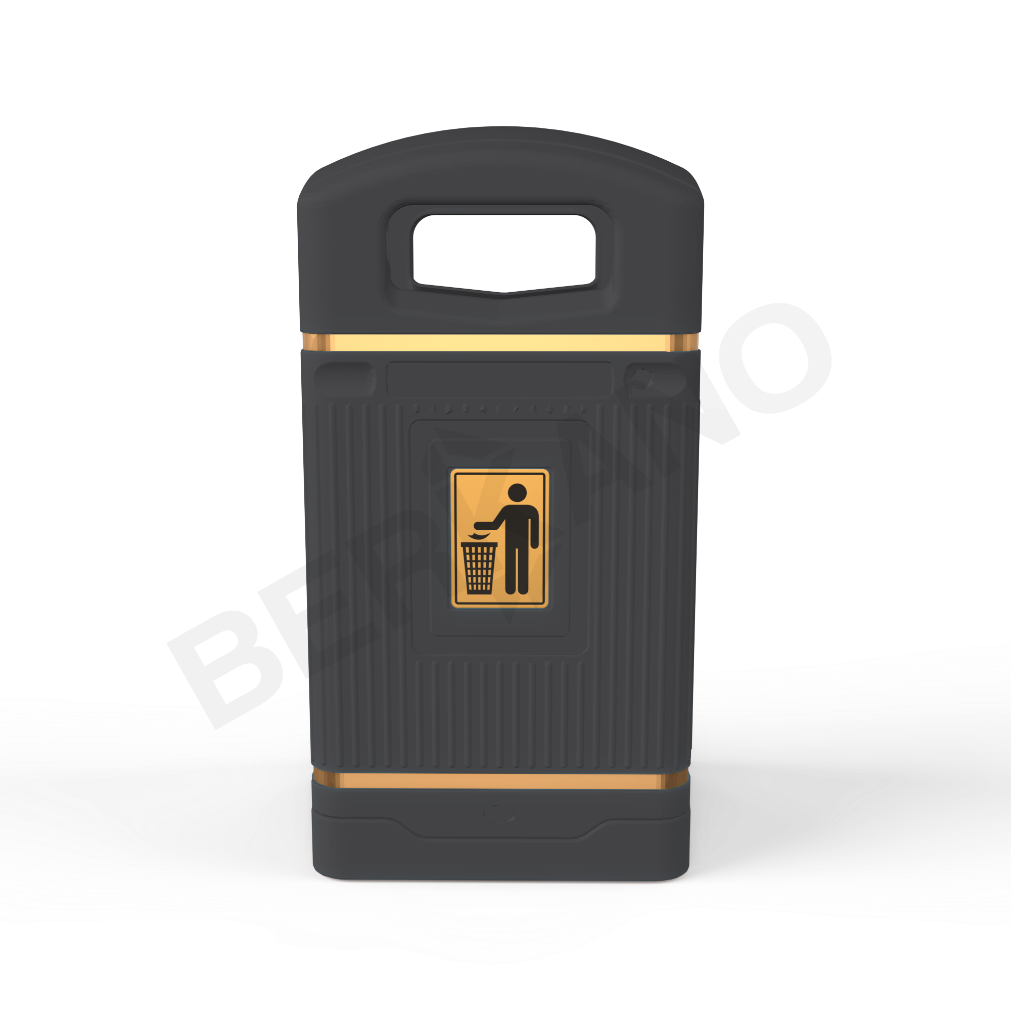 Урна квадратная BERKANO графитового цвета - фото 1