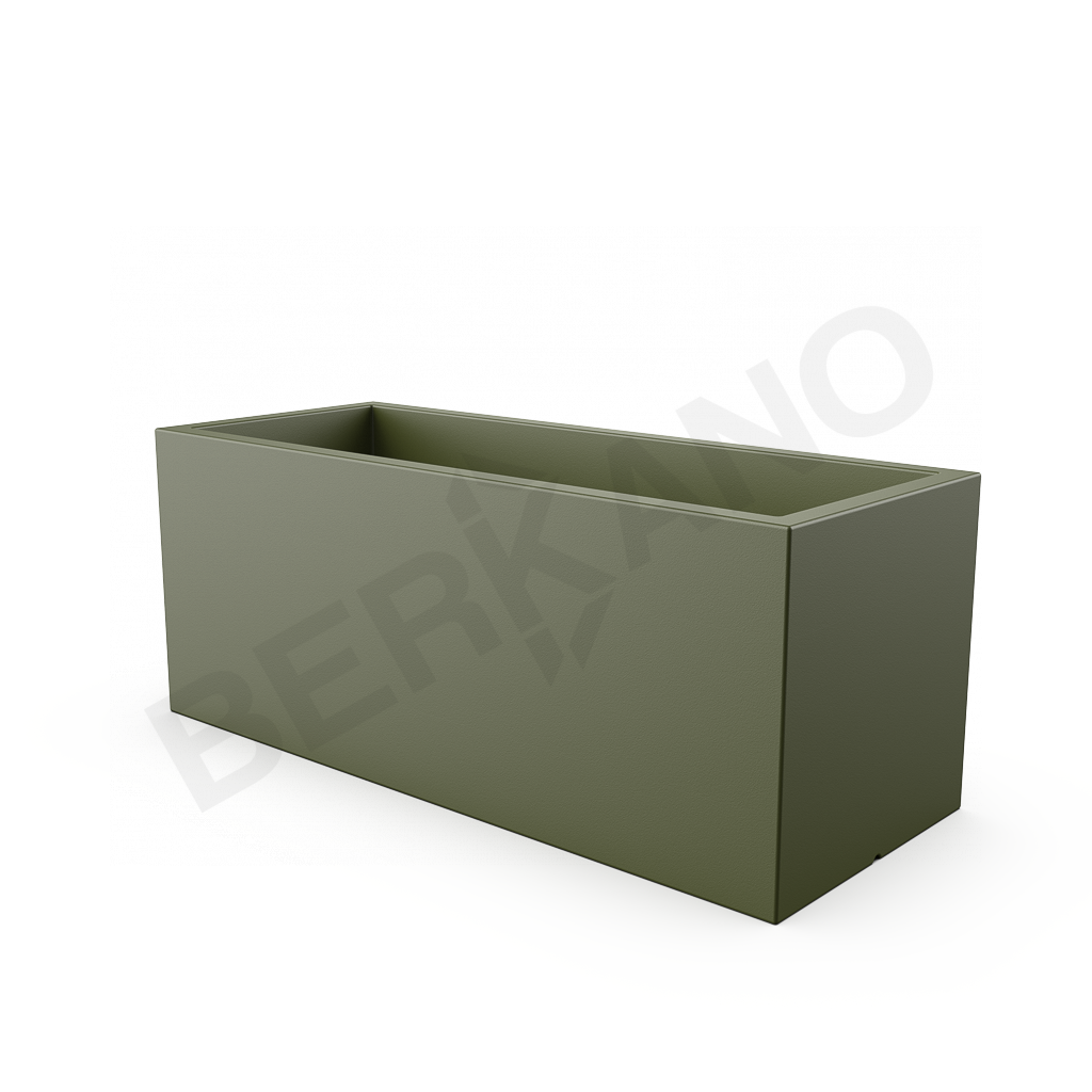 Кашпо Cubric 150*60 DB темно-зеленого цвета - фото 1